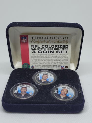 The Merrick Mint Pittsburgh Steelers Colorized U.S. Quarter Set