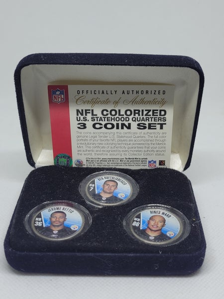 The Merrick Mint Pittsburgh Steelers Colorized U.S. Quarter Set