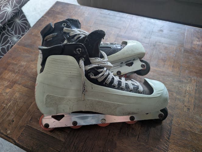 Bauer Reactor Inline Hockey Goalie Skates 10.5 (Used)