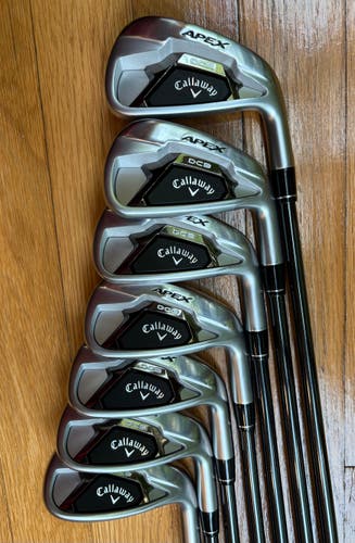 Callaway Apex 21 DCB Iron Set 5-AW Recoil Dart F4 Stiff Graphite Right