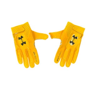 Used Under Armour SPOT FB Gloves Yellow 2X 11863-S000023054