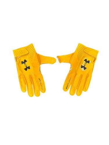 Used Under Armour SPOT FB Gloves Yellow 2X 11863-S000023058