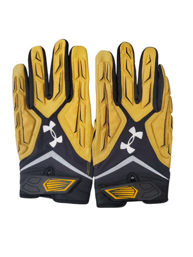 Used Under Armour LINEMEN FB Gloves Yellow 4X 11863-S000023067