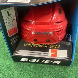Red Large Bauer Re-Akt 150 Helmet (New)