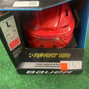 Red Large Bauer Re-Akt 150 Helmet (New)