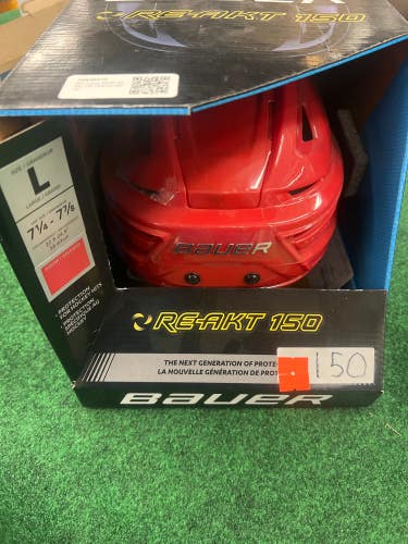 Red Large Bauer Re-Akt 150 Helmet (New)