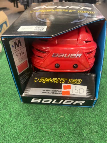 Red Medium Bauer Re-Akt 150 Helmet (New)