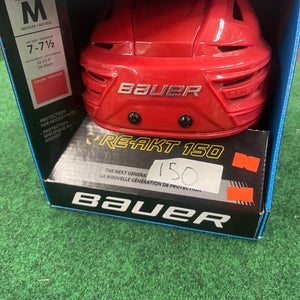 Red Medium Bauer Re-Akt 150 Helmet (New)