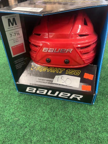 Red Medium Bauer Re-Akt 150 Helmet (New)