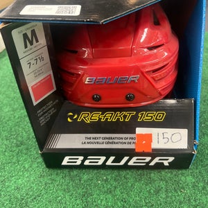 Red Medium Bauer Re-Akt 150 Helmet (New)