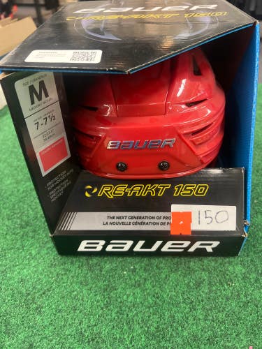 Red Medium Bauer Re-Akt 150 Helmet (New)