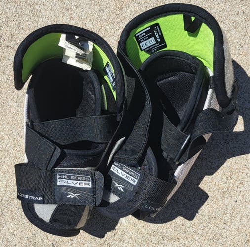 Senior Small Reebok NHL Series Silver Elbow Pads (Used)