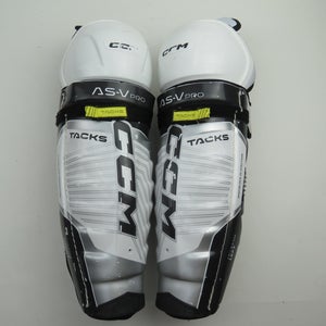 CCM Tacks AS-V PRO NHL Pro Stock Hockey Protective Shin Pads Senior 17"