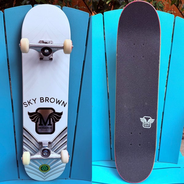 Monarch Project Sky Brown Silver Horus Complete Skateboard 7.75” Independent Trucks
