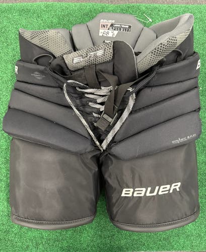 Black Bauer Elite Hockey Goalie Pants (Used) | Intermediate Large
