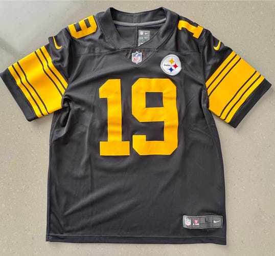 Black Color Rush Steelers Juju Smith-Schuster Jersey large