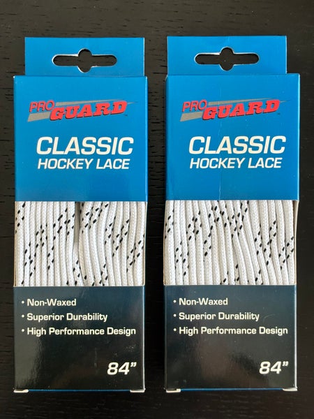 Two Pairs Unwaxed White Laces, 84” New