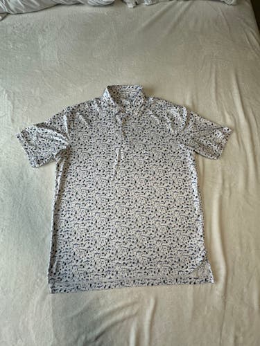 Peter Millar Summer Comfort Screen Print Large Golf Polo