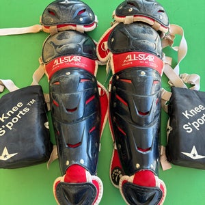 Blue Intermediate All Star System 7 Catcher's Leg Guard