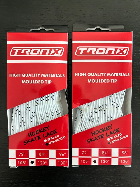 Two Pairs Unwaxed White Laces, 120” New