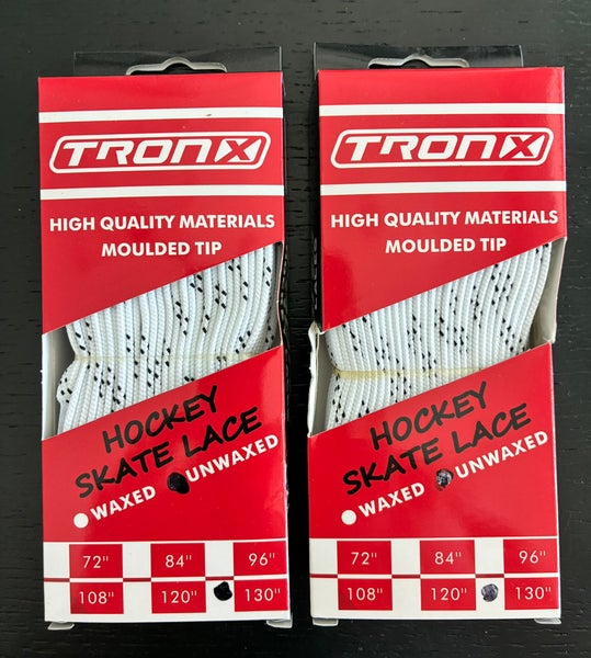 Two Pairs Unwaxed White Laces, 130” New