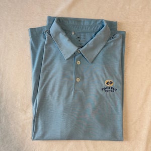 Adidas Golf Polo Shirt Mens Size Extra Large XL Blue Pacific Dunes Bandon Dunes