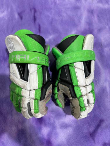Green Maverik M6 Lacrosse Gloves 10" (Used)