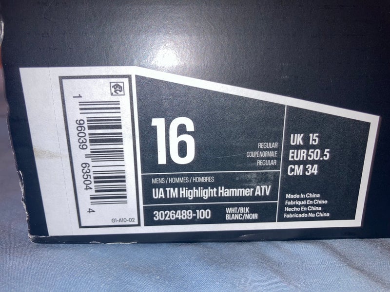 Free Shipping! Men's UA Team Highlight Hammer ATV High Top Turf Cleats (New)