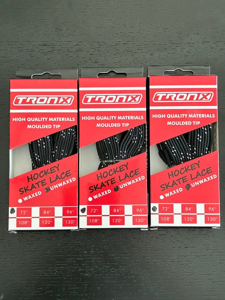 Three Pairs Unwaxed Black Laces, 72” New