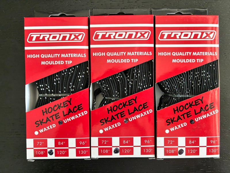 Three Pairs Unwaxed Black Laces, 120” New