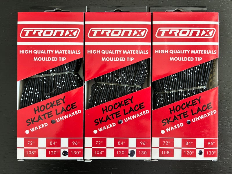 Three Pairs Unwaxed Black Laces, 130” New