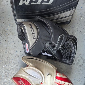 CCM Extreme Flex 500 Blocker and Catcher, Reebok 18K catcher