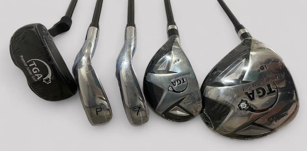 New TGA Premier Junior Golf Club Set Black Ages 12+ (5' Plus) LEFT