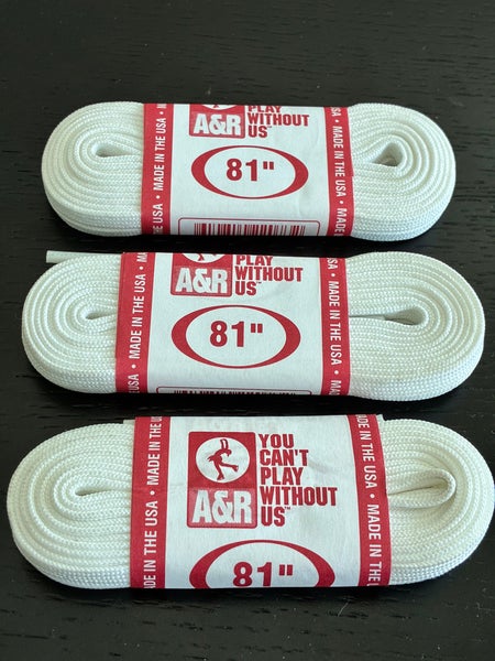 Figure Skate Laces, 81” White, Three Pairs New