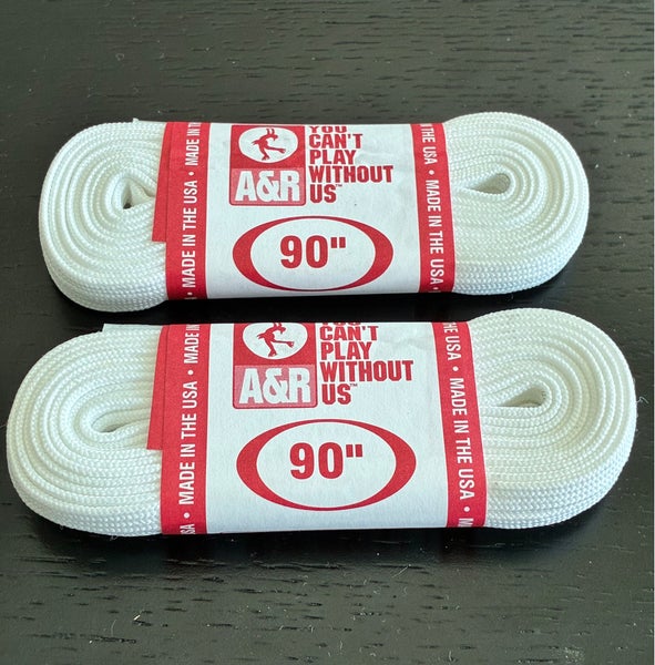 Figure Skate Laces, 90” White, Two Pairs New