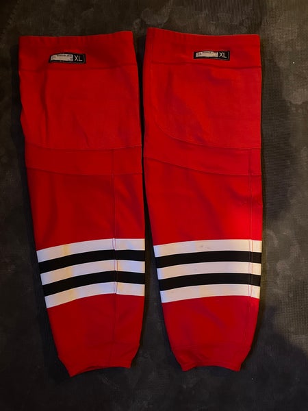 Reebok Edge Pro Stock Hockey Socks Chicago Blackhawks Red XL
