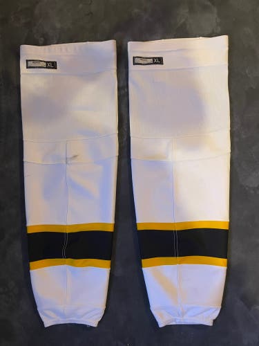 Reebok Edge Pro Stock Hockey Socks Boston Bruins White XL