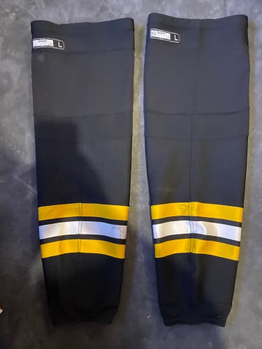 Reebok Edge Pro Stock Hockey Socks Boston Bruins Black Krejci Large