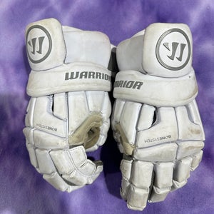 White Warrior Burn Lacrosse Gloves Medium (Used)