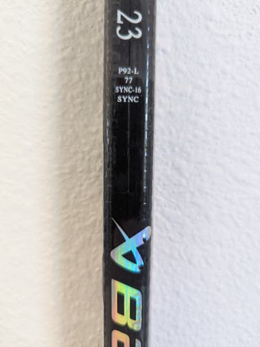 Bauer NEXUS SYNC Hockey Stick LEFT P92 77 flex Senior D1 Pro Stock