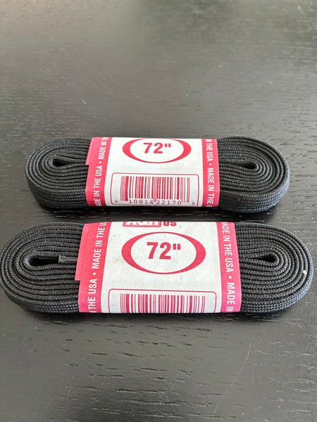 Figure Skate Laces, 72” Black, Two Pairs New