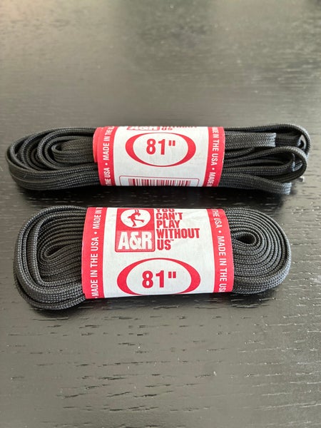Figure Skate Laces, 81” Black, Two Pairs New
