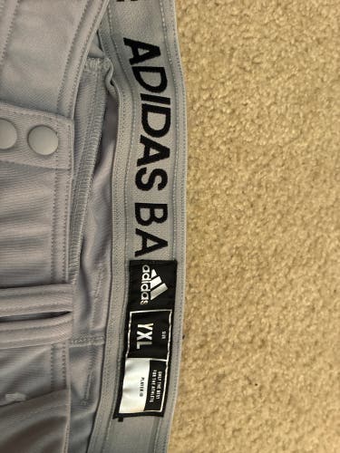 Youth Adidas Baseball Pants-Gary/XL