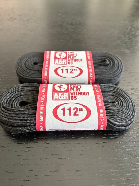 Figure Skate Laces, 112” Black, Two Pairs New