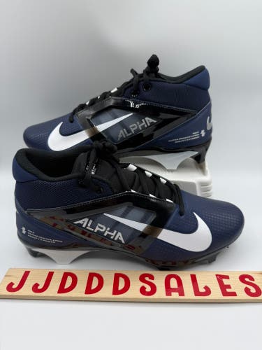 Nike Alpha Menace 4 Pro Football Cleats Midnight Navy FD7037-401 Men’s Sz 10 New