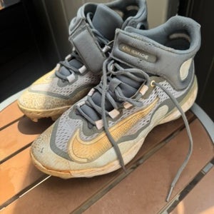 Gray Men's Size M 10.0 (W 11.0) Adult Nike High Top Metal (Used)