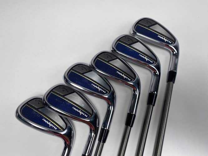 Callaway Paradym Iron Set 6-PW+GW AeroTech SteelFiber i95 Stiff Graphite Mens RH