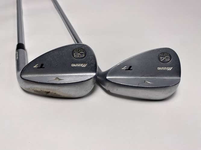 Mizuno T7 White Satin Wedge Set 54* 12 58* 8 True Temper Dynamic Gold Wedge RH