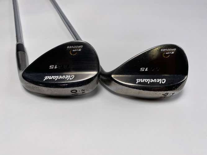 Cleveland CG15 Black Pearl Wedge Set 56* 14 60* 12 Traction Wedge Steel Mens RH