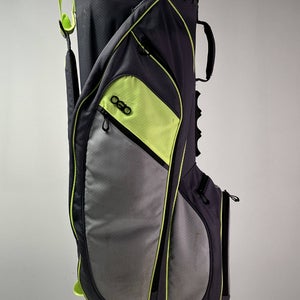 Ogio Lady Cirrus Cart Bag Gray Yellow 15-Way Divide Single Strap Golf Bag